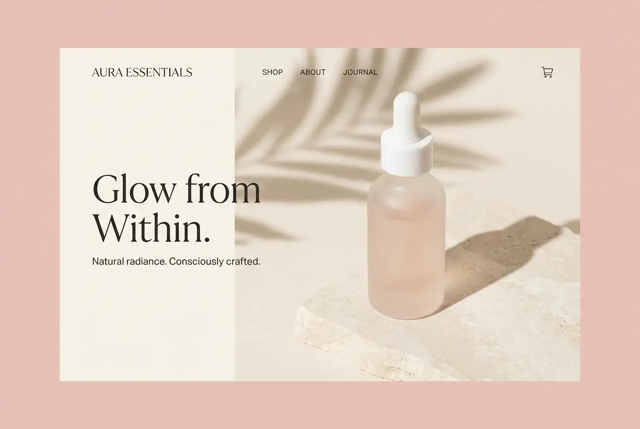 Beauty and skincare website template preview