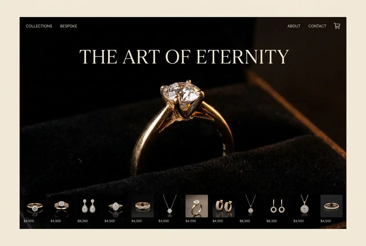 Jewelry website template preview