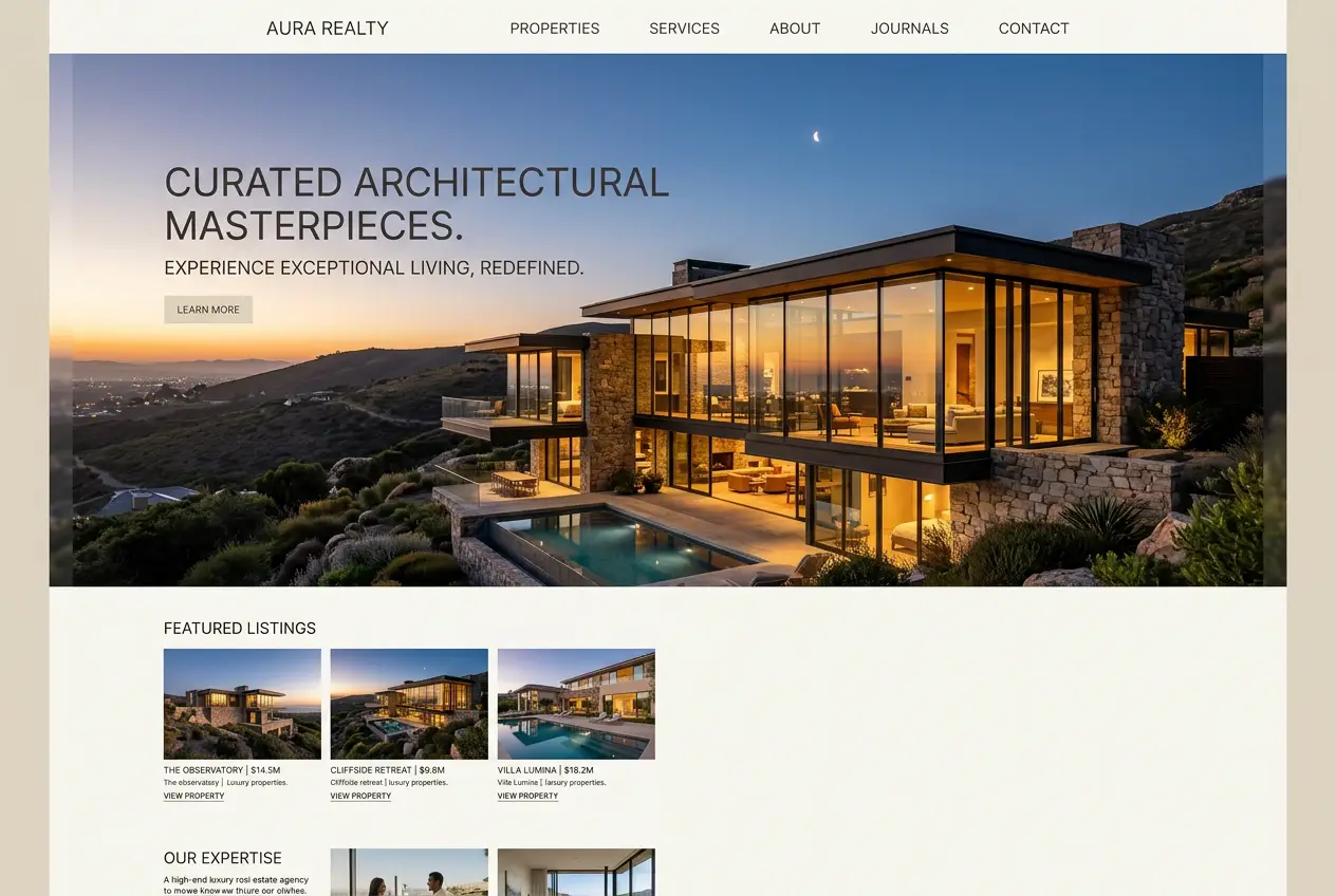 Real estate website template preview