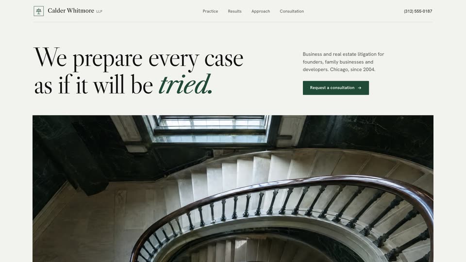 Calder Whitmore LLP concept: an editorial litigation boutique